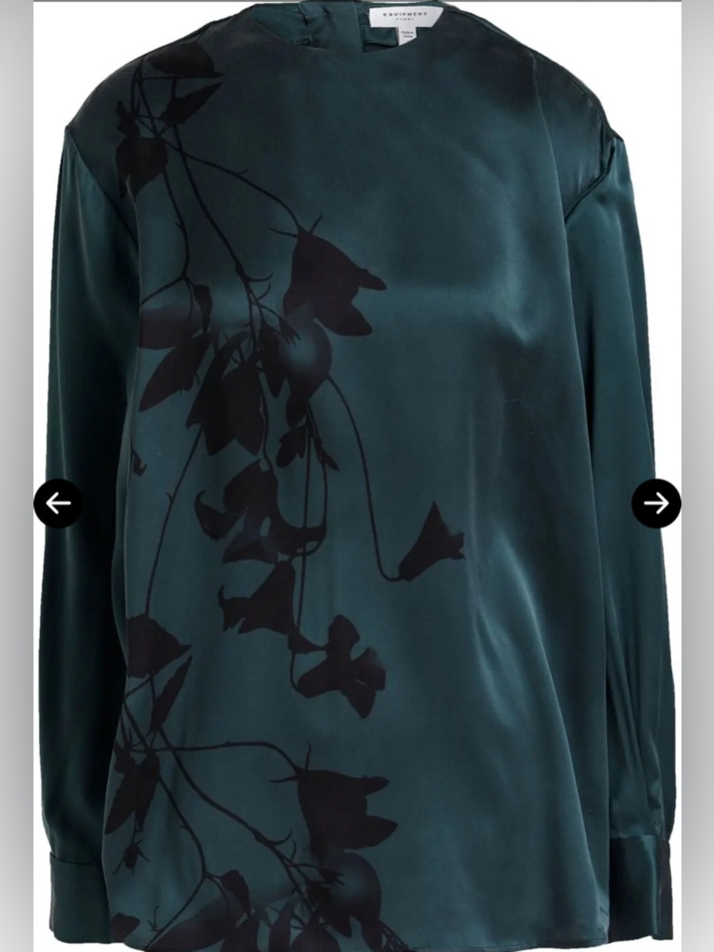 EQUIPMENT
Floral-Print Washed Silk-Satin Top - Picture 3 of 5
